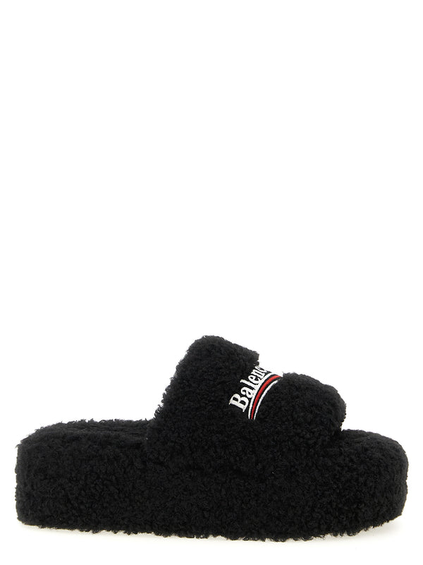 Furry Platform Sandali Nero