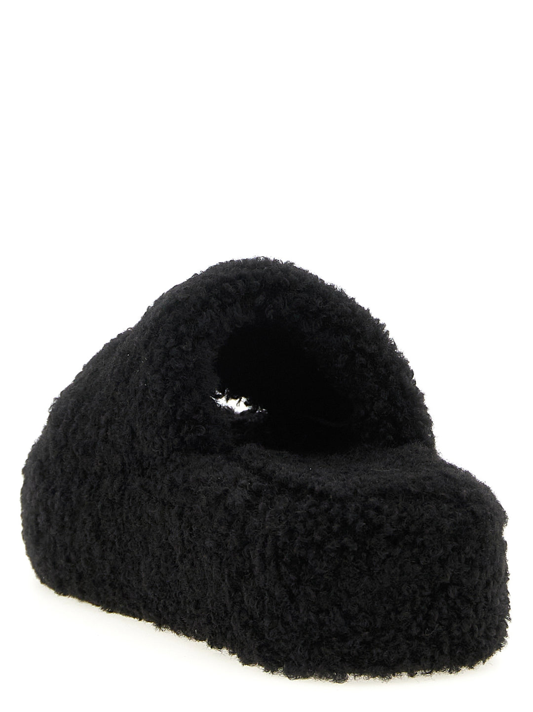 Balenciaga Furry Platform Sandali - Nero | ec897f2612163d29033b2b474e8235af1da52fab