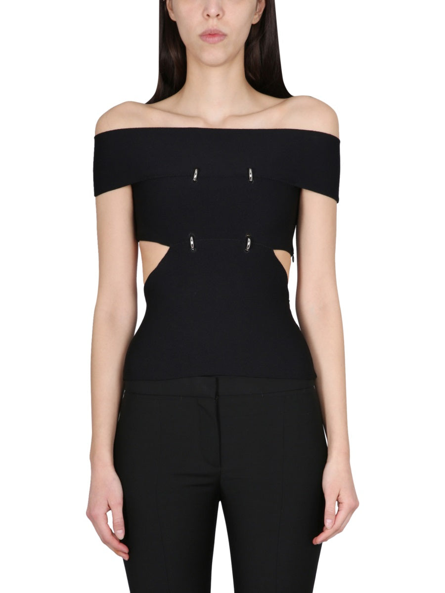 Alexander McQueen Top - Nero | Wanan Luxury