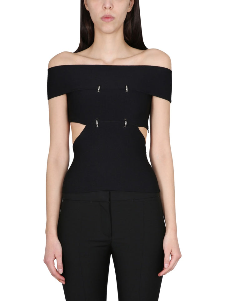 Alexander McQueen Top - Nero | Wanan Luxury