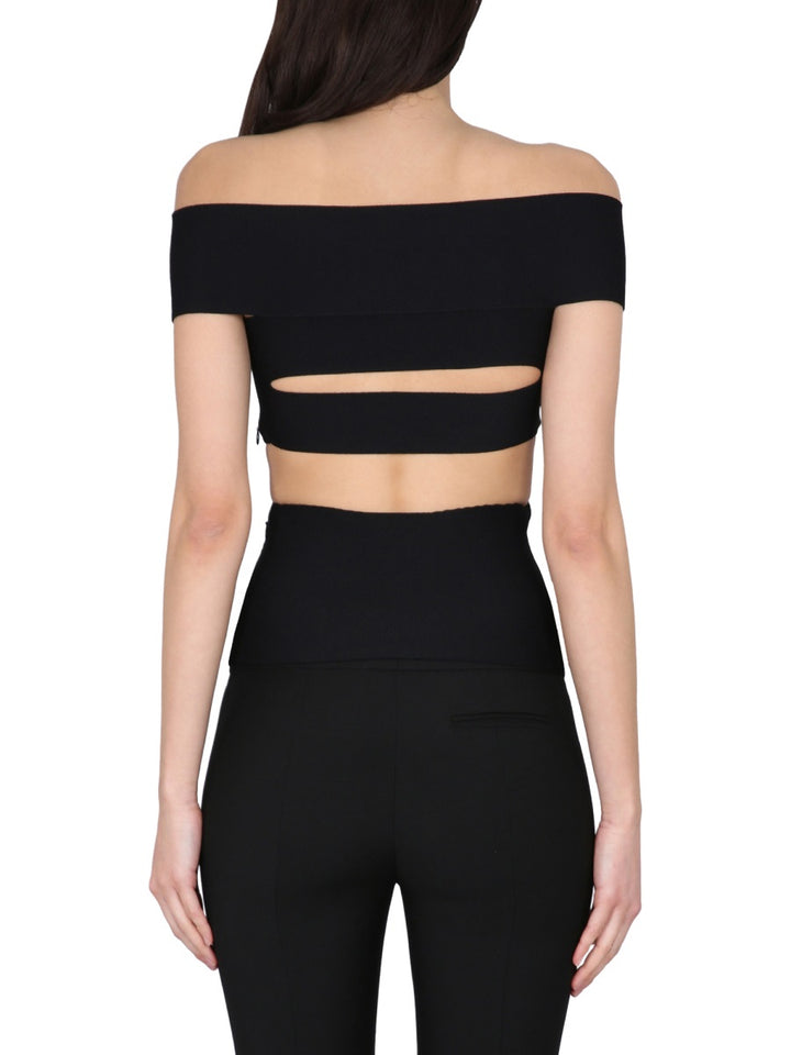 Alexander McQueen Top - Nero | Wanan Luxury