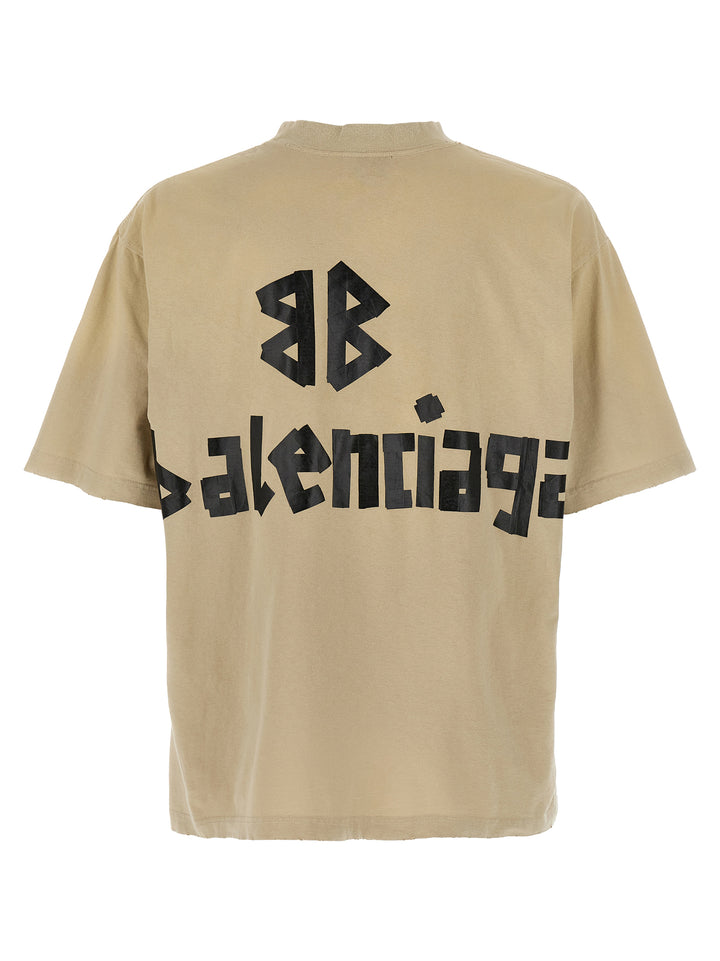 Balenciaga Tape Type T shirt - Beige | cfd595761e1a413774c85979ea553e6557b3df01