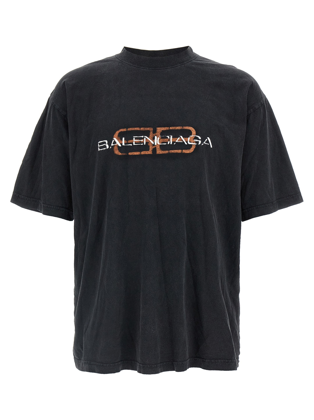 Balenciaga Logo Print T shirt - Nero | 82511a30e207a50a6ac43bbe36e0a98fd890999d