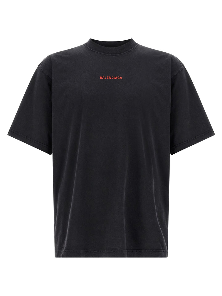 Balenciaga Logo Embroidery T shirt - Nero | f4bf5dc179bab592444384684c475a608296396c