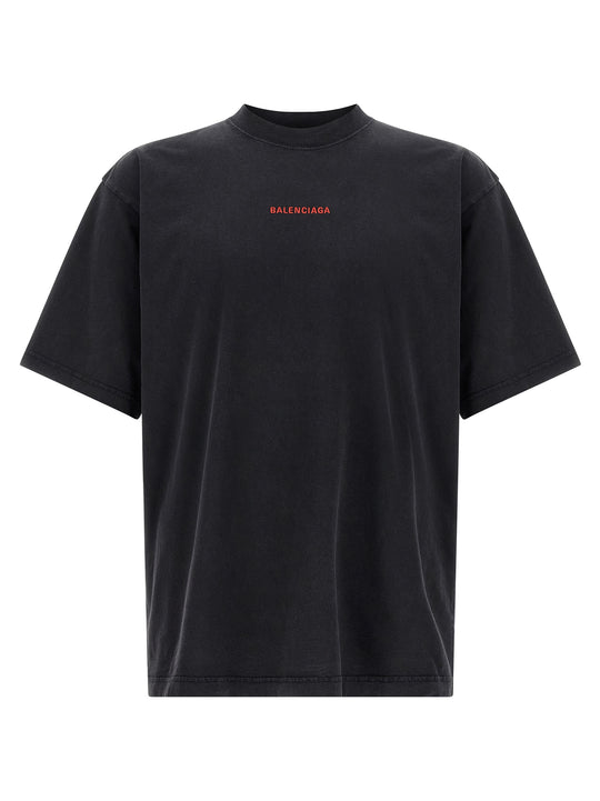Logo Embroidery T Shirt Nero