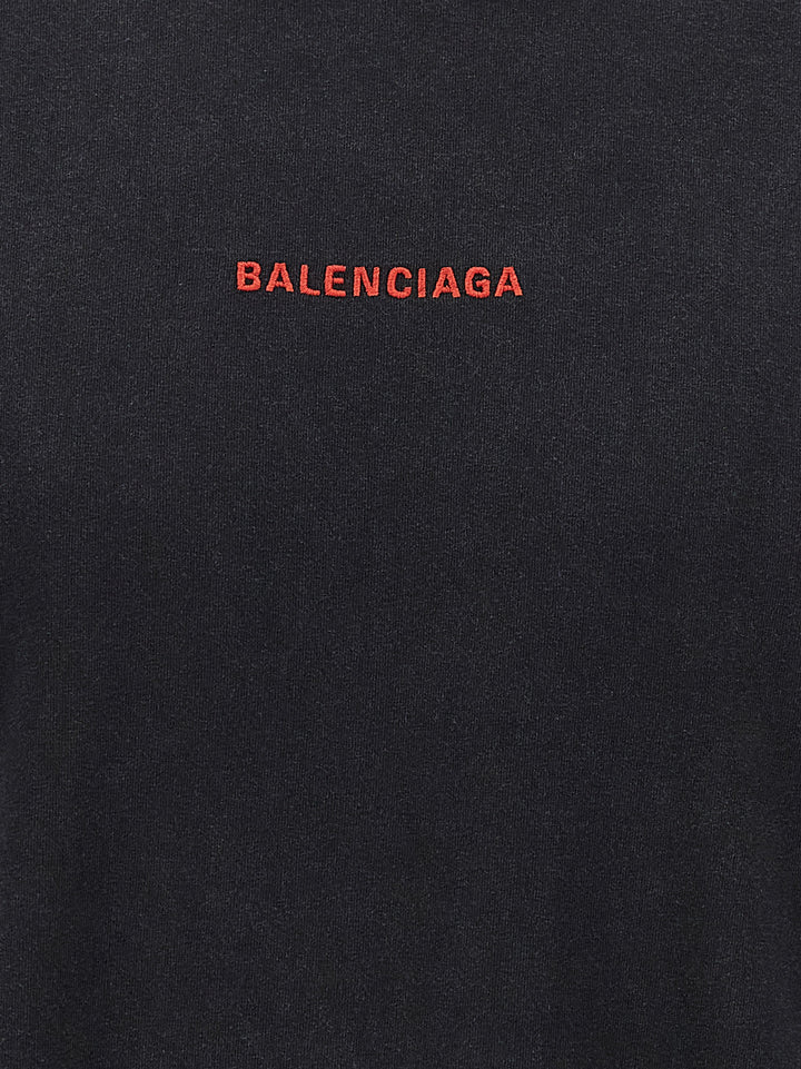 Balenciaga Logo Embroidery T shirt - Nero | 538b073640b55f47e03116451a052a7337f17f01