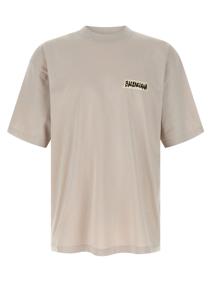 Balenciaga Masking Tape T shirt - Grigio | 617f50bd4a1bbfbe94937f7225ca6e192ffea2a1