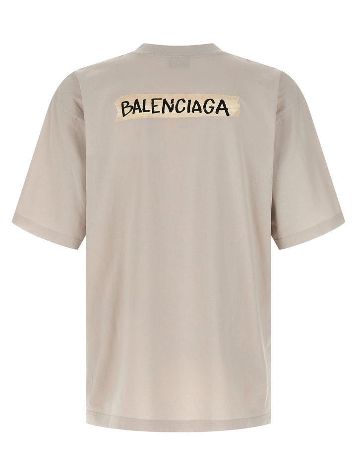 Balenciaga Masking Tape T shirt - Grigio | 612c89329191087f70213537524e7d9aa125e7ae