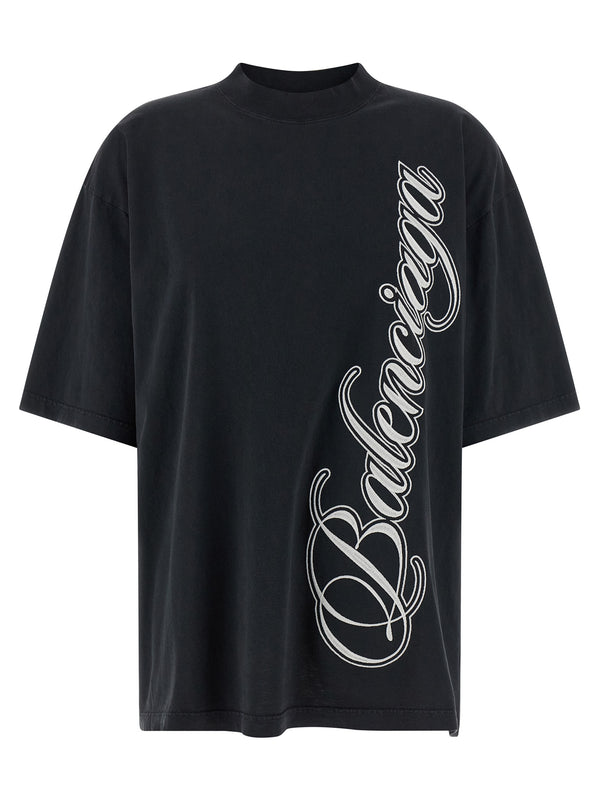 Cursive T Shirt Nero
