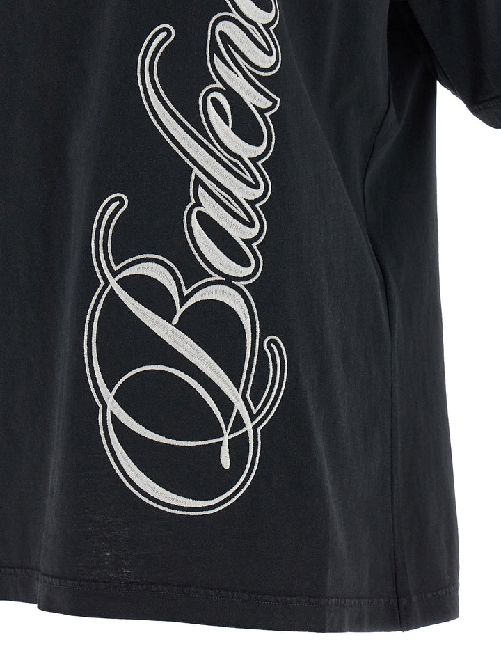 Balenciaga Cursive T shirt - Nero | f604af6337f39d4e5e16e8002205fafe3cf31098