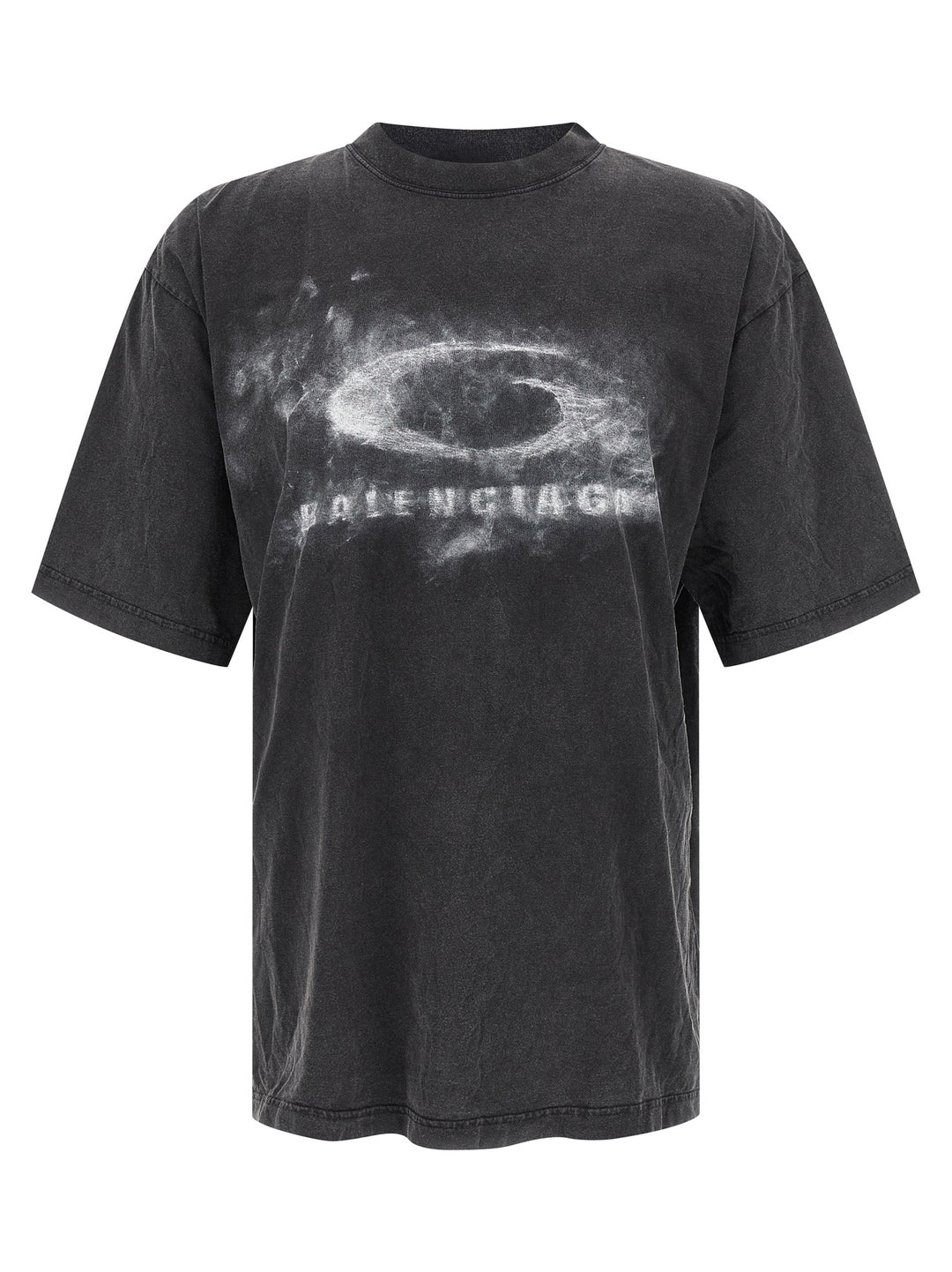 Balenciaga Washed Crayon Loop T shirt - Bianco/Nero | b7b0fb1cc3f5ce3c08f0d57063dbc5bc65cbdc29