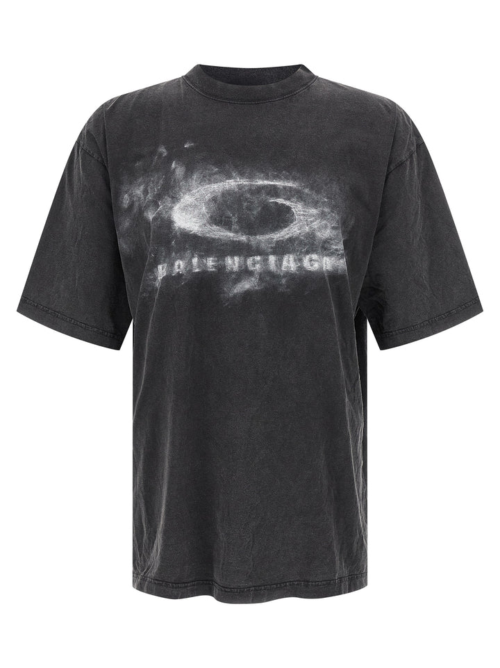 Balenciaga Washed Crayon Loop T shirt - Bianco/Nero | b7b0fb1cc3f5ce3c08f0d57063dbc5bc65cbdc29