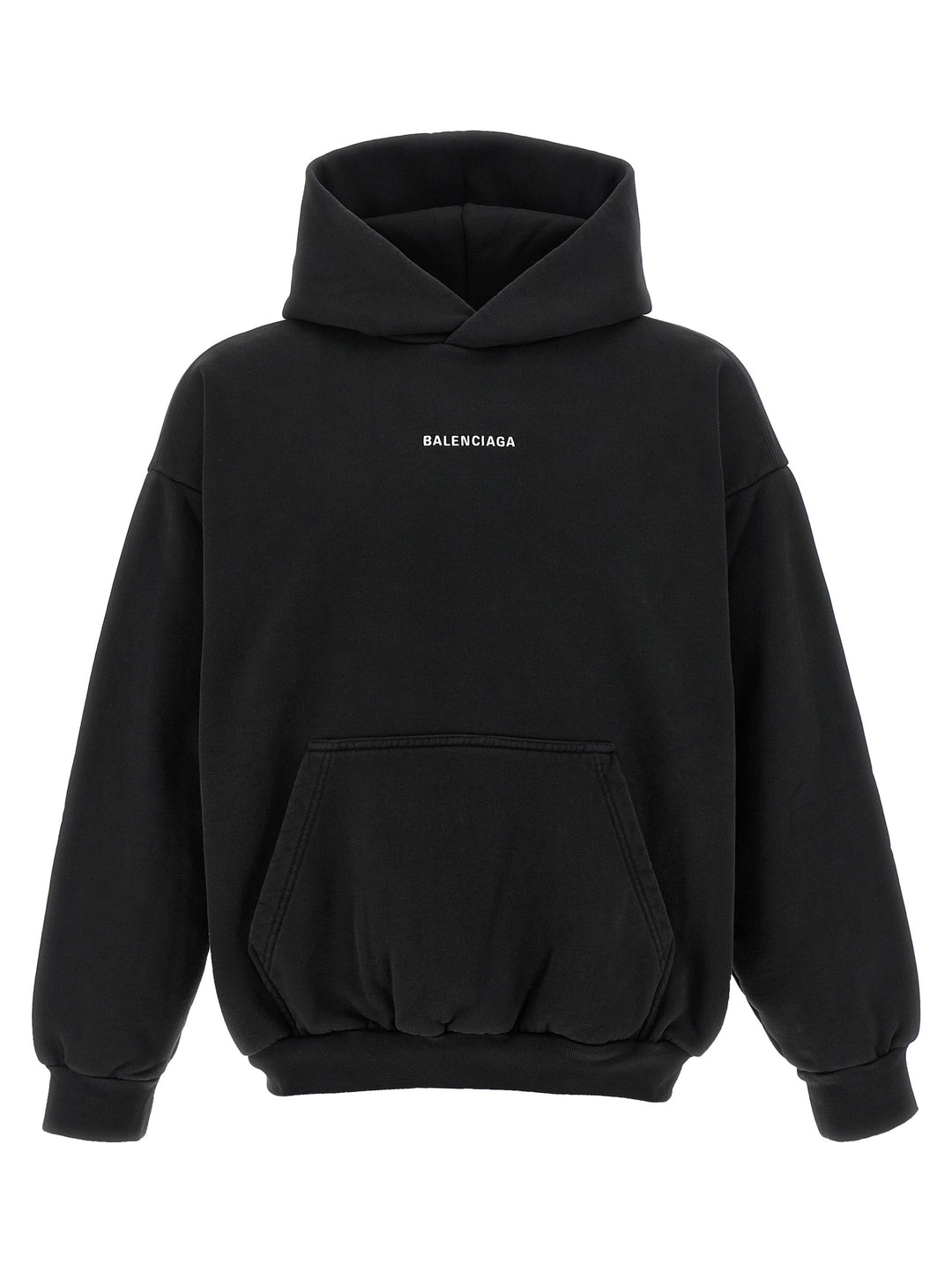 Balenciaga Logo Embroidery Hoodie Felpe - Bianco/Nero | 08d76cf89c6ab26f312778e2b0f25b73c82bd5b9