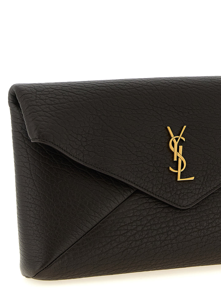 Saint Laurent Envelope Clutch - Marrone | cb8a399e6c94bb9277576edc97b274d4263ecbc9
