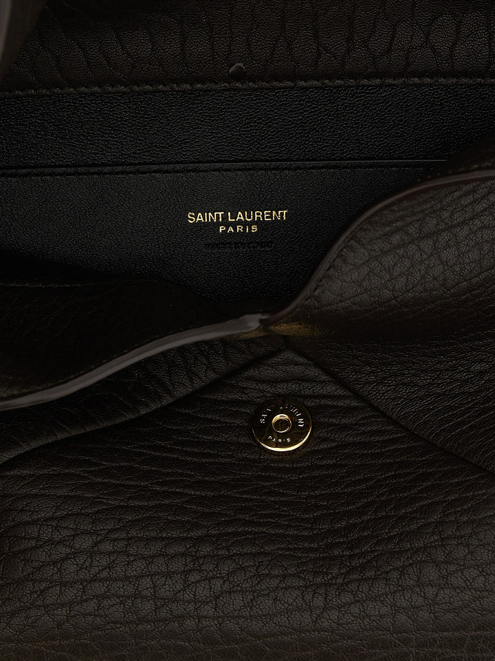 Saint Laurent Envelope Clutch - Marrone | d72d611d540456b7ae72f091c657826e9917c740