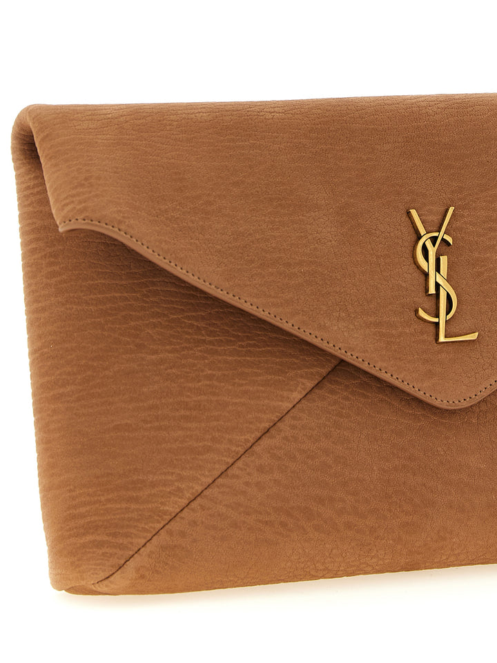 Saint Laurent Envelope Clutch - Beige | f4adbf9bdcb9d3124f7bdf87d45ae2003ca8810d