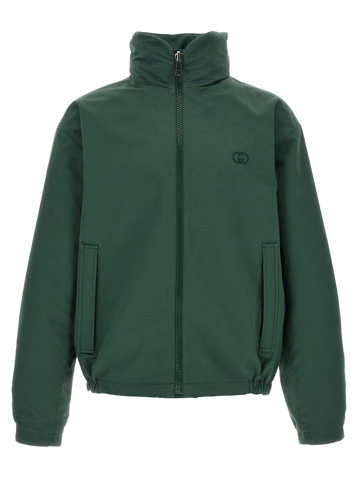 Gucci Reversible Ripstop Cotton Jacket Puffer Jackets - Verde | d51dcea3a03f41dee54bf07034e15a9b76f114b7