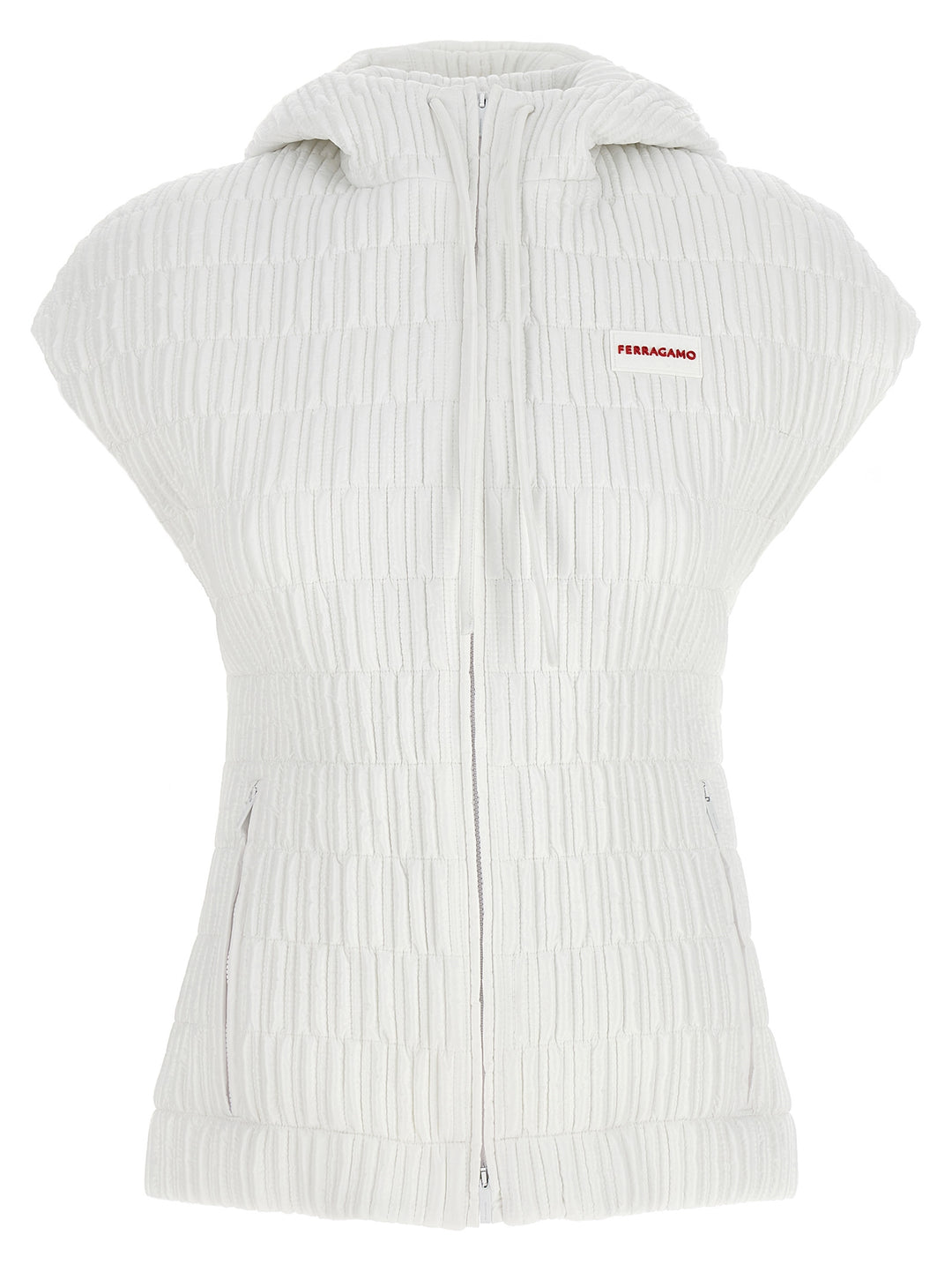 Ferragamo Hooded Vest Gilet - Bianco | facb42a54ba48c9851252962a5ef03685916d516