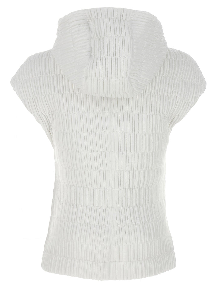 Ferragamo Hooded Vest Gilet - Bianco | 8da15899fb53cd580e10624674dfc98a54af1091