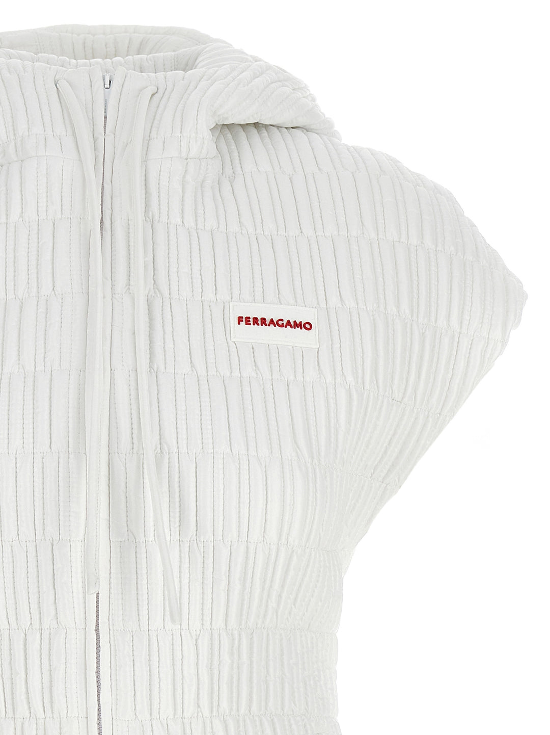 Ferragamo Hooded Vest Gilet - Bianco | fe384d5c79646186fd1166772b2d685d832dd11a
