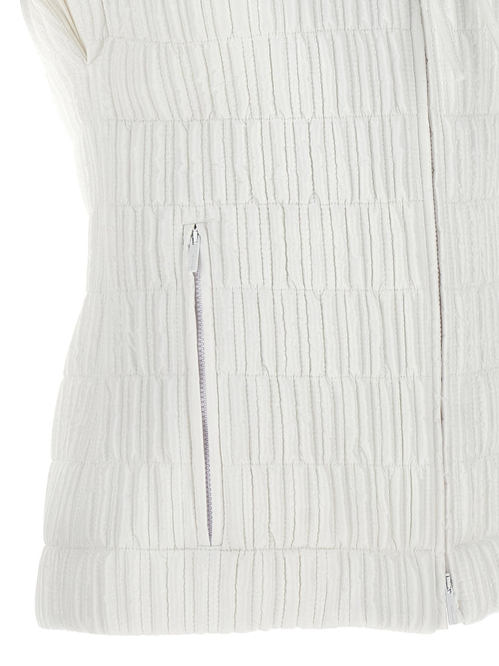 Ferragamo Hooded Vest Gilet - Bianco | 451bb5a3fc47b6a90a248eb72e51dfe8c9590ec4