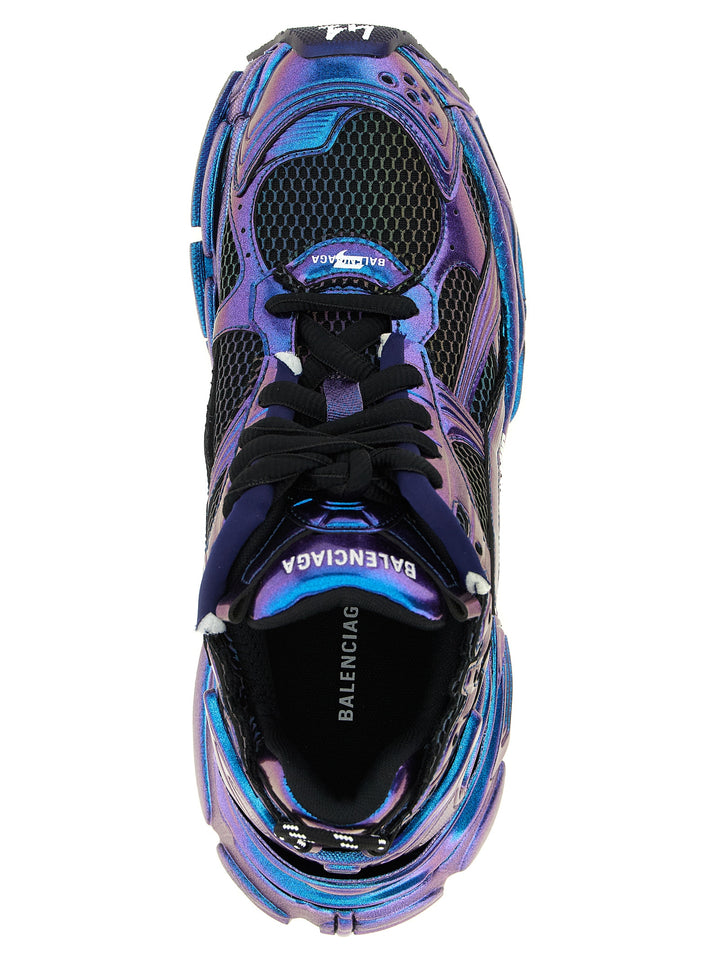 Balenciaga Runner Iridescent Sneakers - Blu | 0d54b61c5150c7583f3fd743228ab94140fd0827