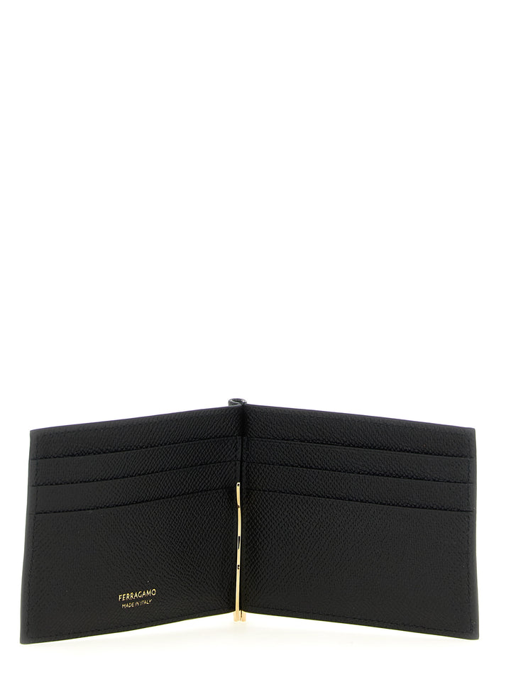 Ferragamo Gancini Wallet With Clip Portafogli - Nero | cc783f998d6c7235e09f4202f44c5c74a6371548