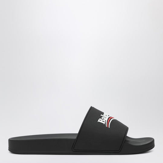 Pool Slide Rubber Sandals In Black