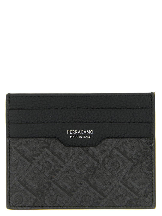 Ferragamo Monogram Portafogli Nero