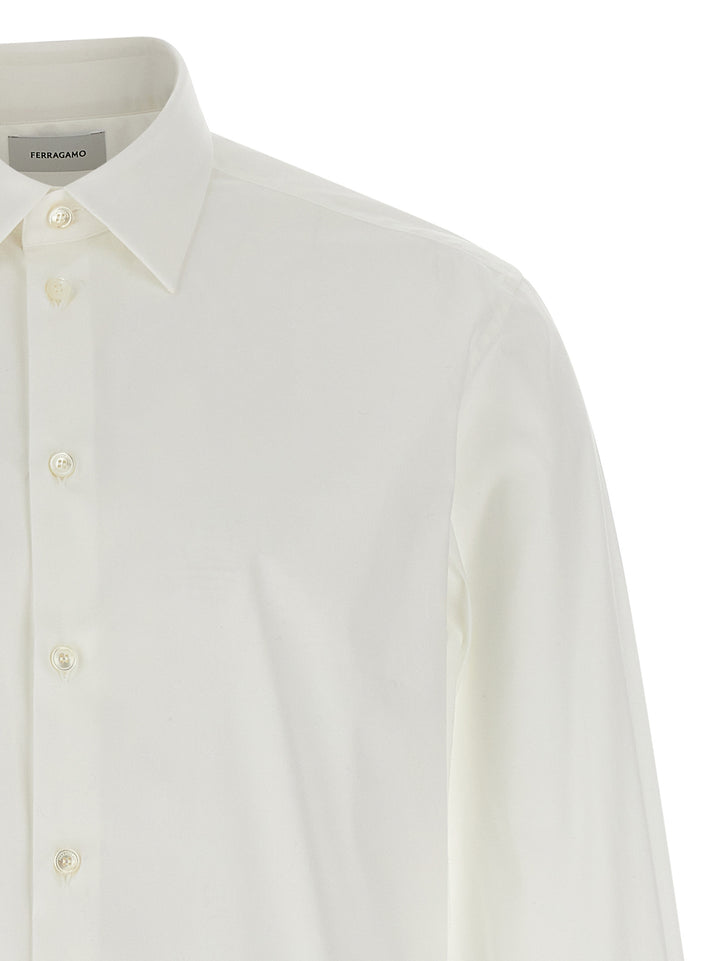 Ferragamo Poplin Shirt Camicie - Bianco | 190758d53c2619cf4374f75b3e19dd49020c32ea