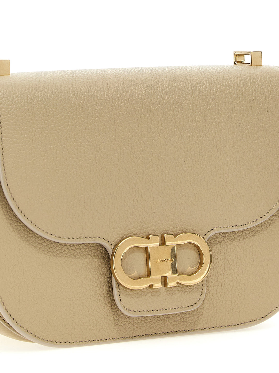 Ferragamo Gancini S Borse a Tracolla - Beige | 240ff785323d75250906e657b21682f38615e150