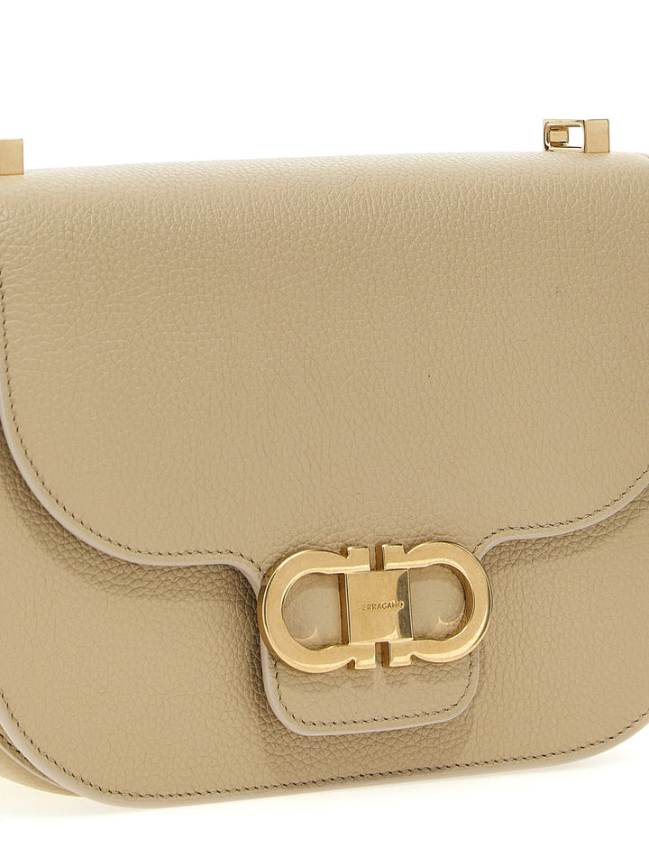 Ferragamo Gancini S Borse a Tracolla - Beige | 240ff785323d75250906e657b21682f38615e150