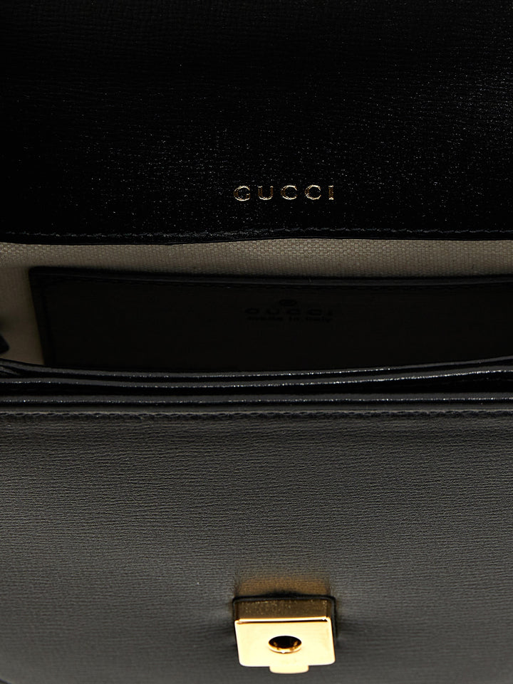 Gucci Gucci Horsebit 1955 Mini Borse a Mano - Nero | 4867790fc3b2af6bc1332937e5428ffef036a3ad