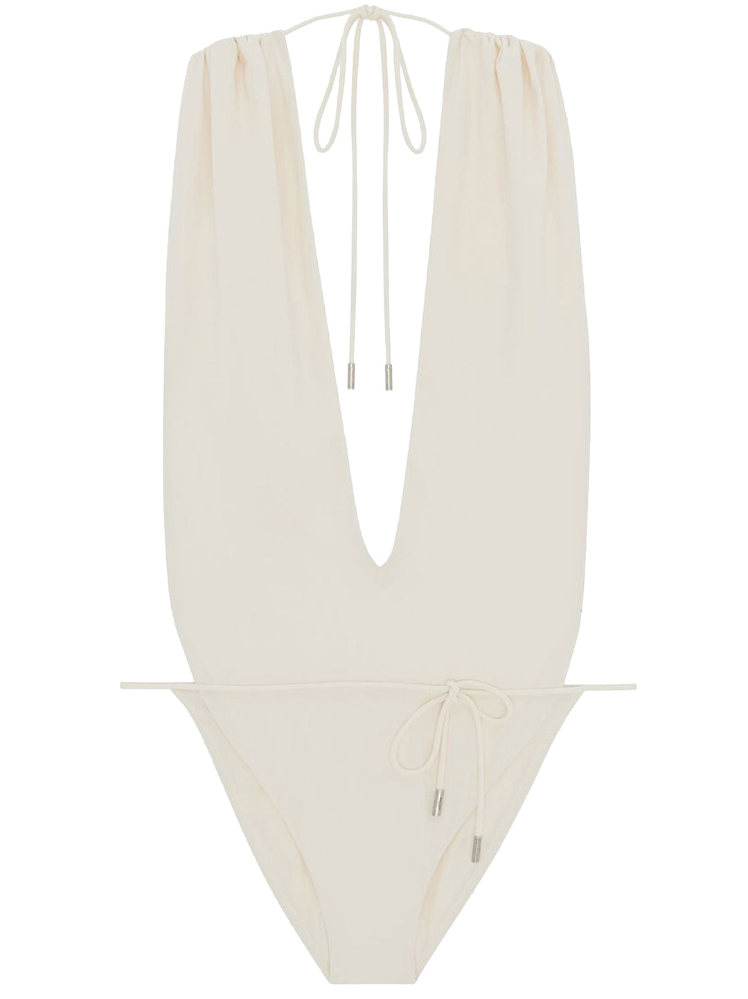 One-Piece Swimsuit Beachwear Bianco