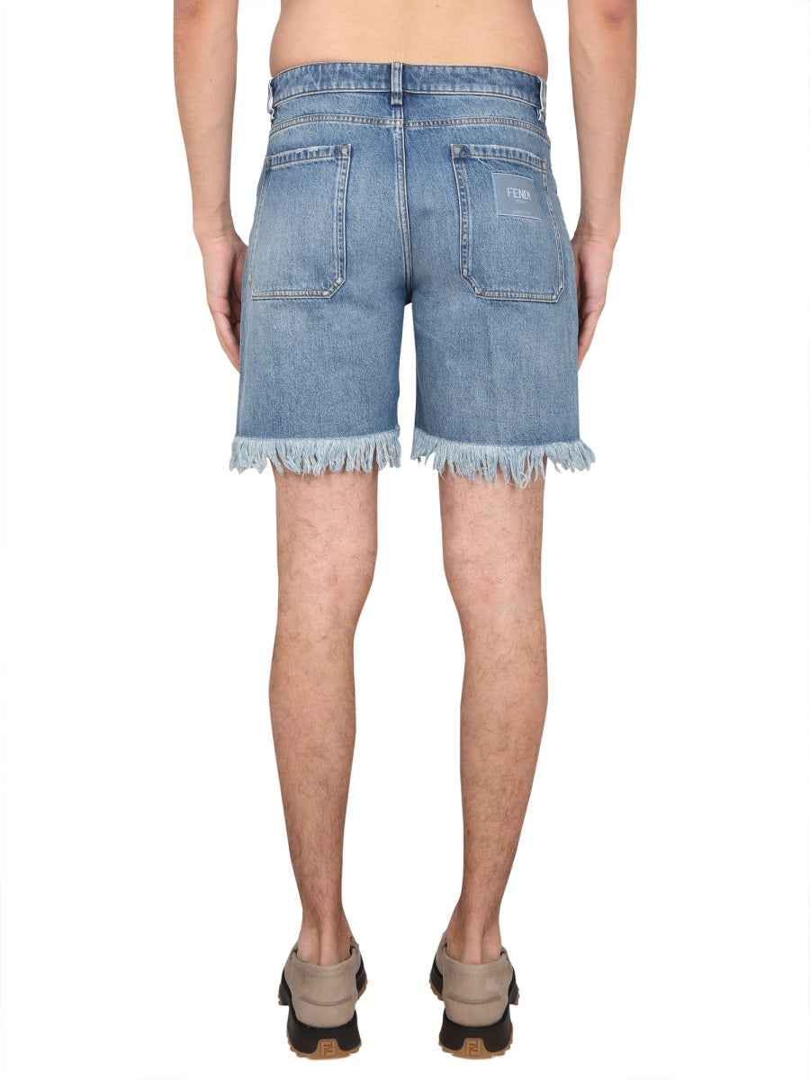 Fendi Shorts - Blue | 8b3251c3da21d8ccc947423eae7177cb9fc8bcf9