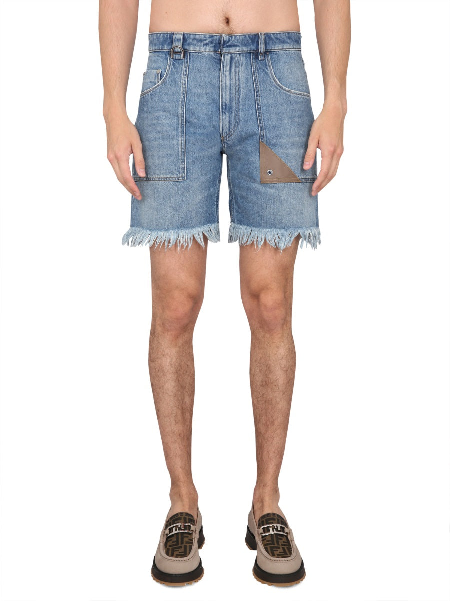 Fendi Shorts - Blue | 460c09ecf10e5a5a70590b79acaef2b9e0746735