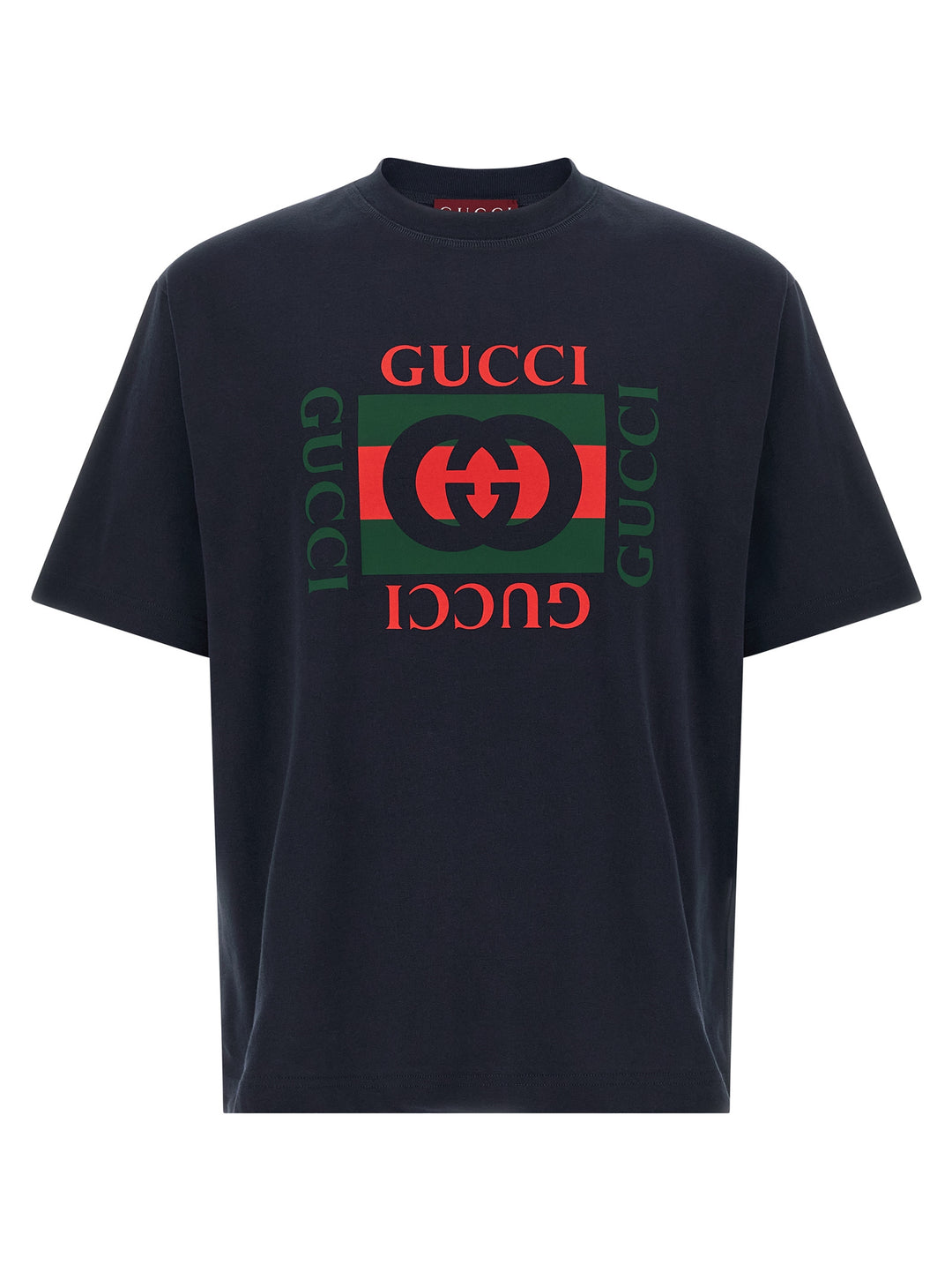 Gucci Logo Print T shirt - Blu | e1b89d5c0cbe4c3971f44144376811d73ff3c532