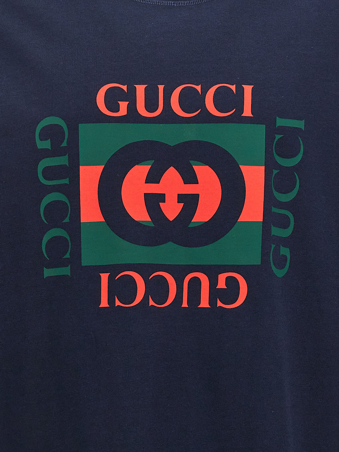 Gucci Logo Print T shirt - Blu | 3eac8e1ed9d605600f4fac0d3e52fe9b0bf52ec6