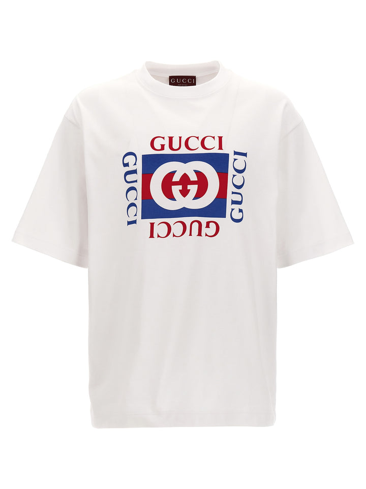 Gucci Logo Print T shirt - Bianco | 1c4b337108a7a52389d2ba036f20bc9d7ba6812b