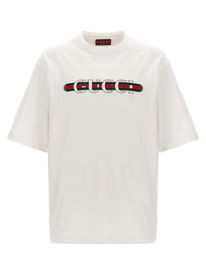 Gucci Gucci Web T shirt - Bianco | 5a82ae98c013cf7365b9d3fcaf633a9a94ae56c6