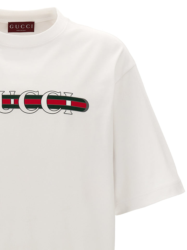 Gucci Gucci Web T shirt - Bianco | f4713bfa5641a9082cce65d670e5e72ec92a8c9f