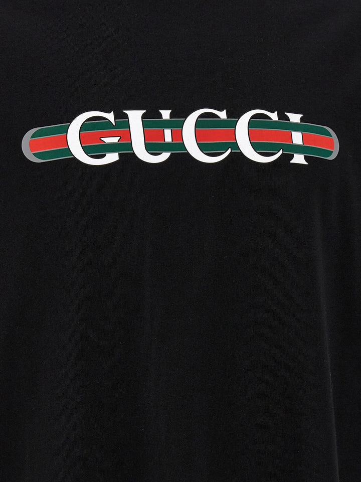 Gucci Gucci Web T shirt - Nero | b68edfa24b06a8b9a15265ce3a621c7e80fd3494