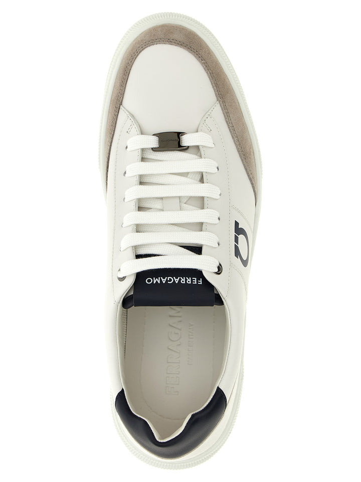 Ferragamo Alaska Sneakers - Bianco/Nero | 680ce993bda2412857e2076e7f45bff38a96afdc