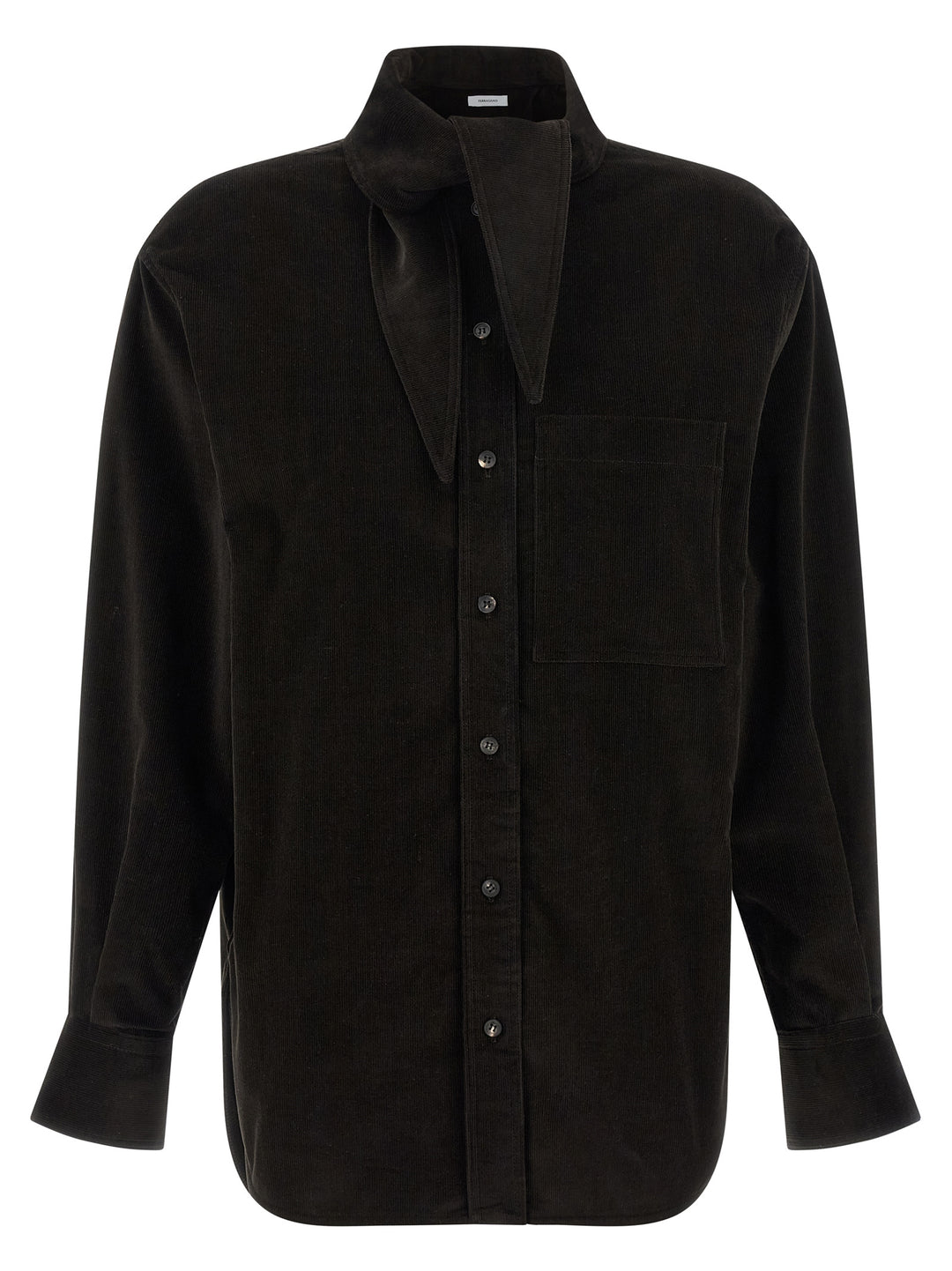 Ferragamo Velvet Overshirt Camicie - Marrone | 792c6e4aa24f89ac8fc83ec6af8adaf3a4b37aa1