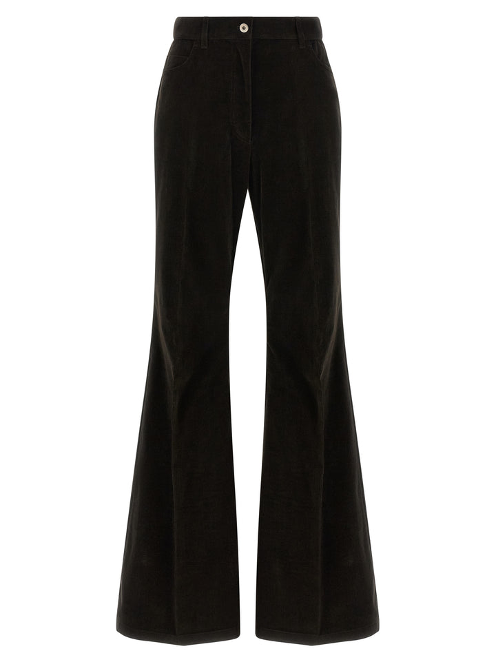 Ferragamo Velvet Pantaloni - Marrone | db1d6a7f20e80ba405f838b52636372d8ba4a253