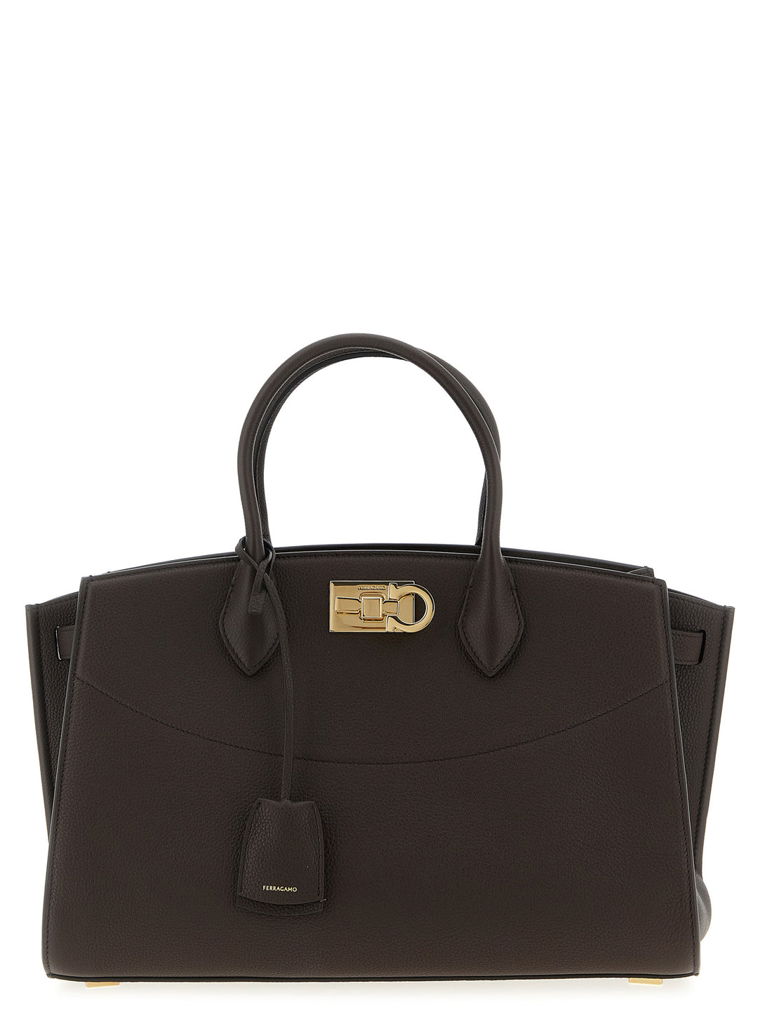 Ferragamo New Ferragamo Studio Soft (L) Borse a Mano - Marrone | 8dd1efaddb48c616927456f6e1041f21d7a8003a