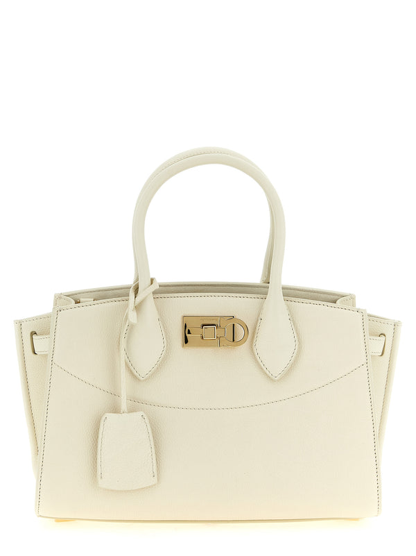 New Ferragamo Studio Soft (M) Borse A Mano Bianco