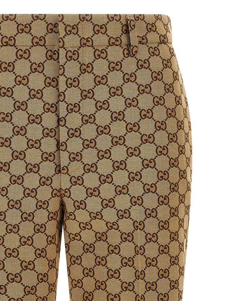Gucci Gg Fabric Trousers Pantaloni - Beige | da3b16fd7a23cf1239973b330c4b319ce0a7c123