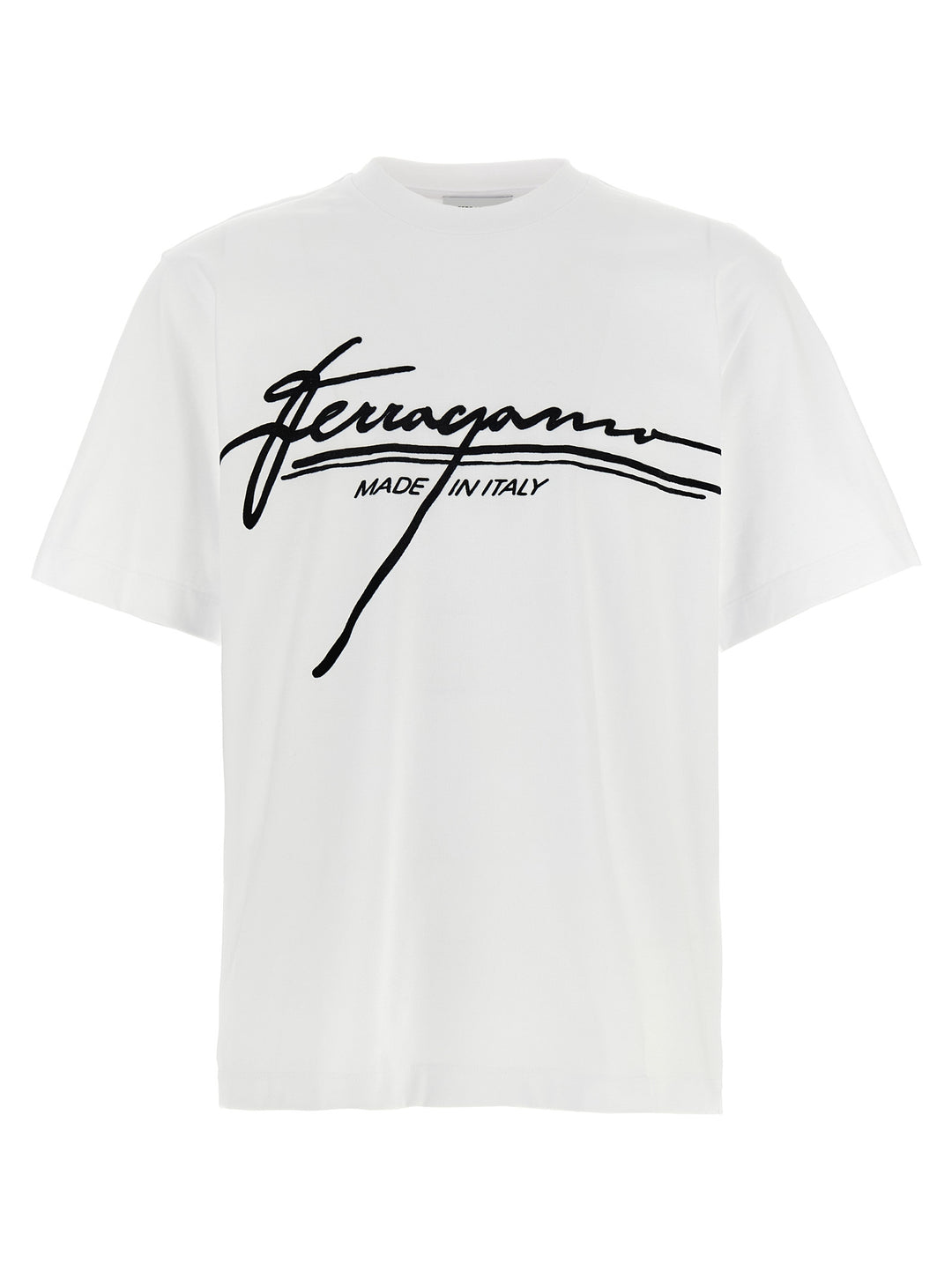 Ferragamo Firma T shirt - Bianco/Nero | 631d07fa901abf5a5825b8356d1f975334c70341