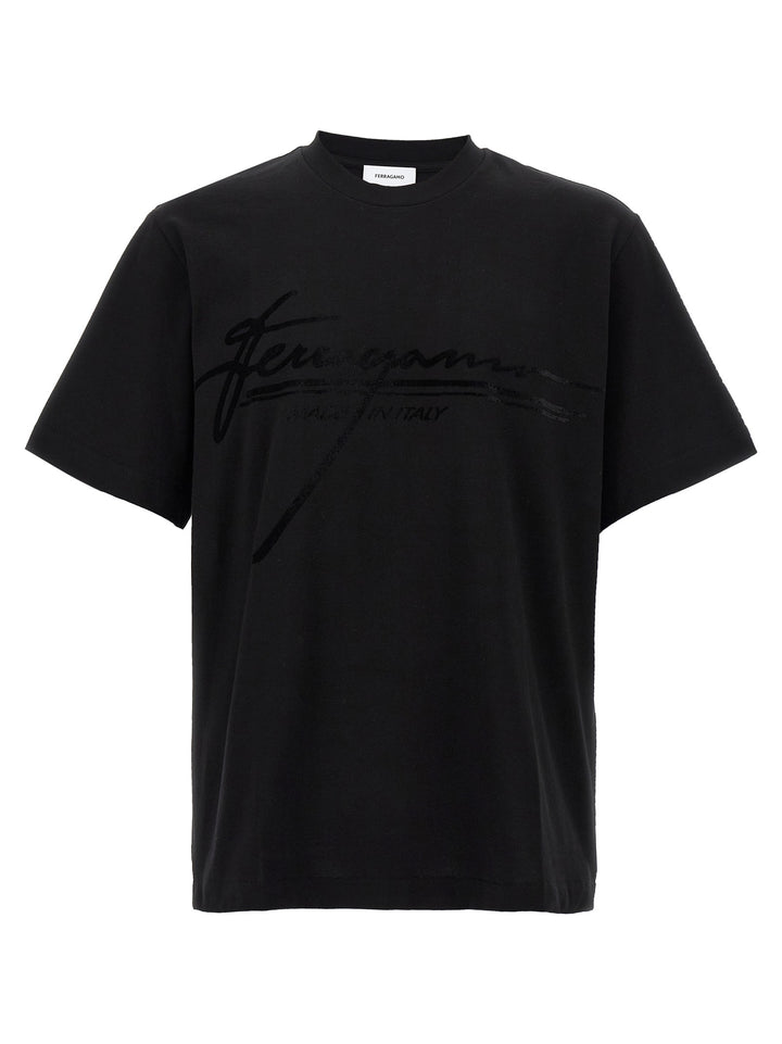 Ferragamo Firma T shirt - Nero | 88e4af3ec2541bc20d0b4ec791782a682b136585